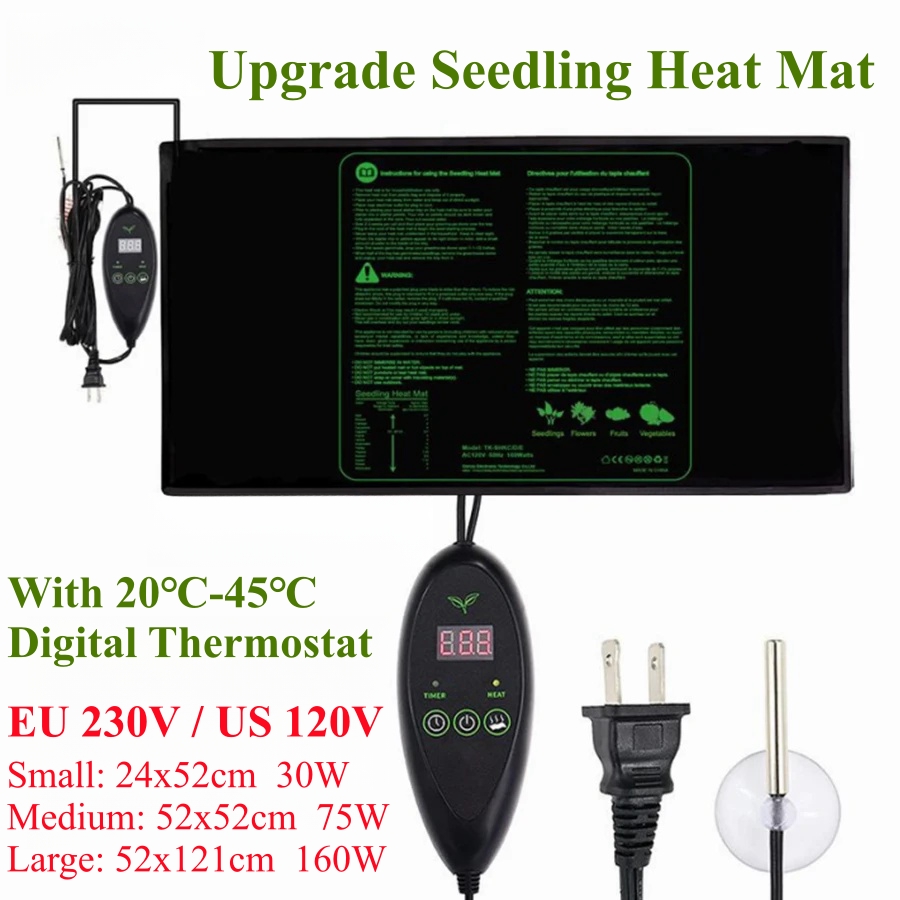 Seedling Heat Mat - Alfombrilla de calor para plántulas, controlador