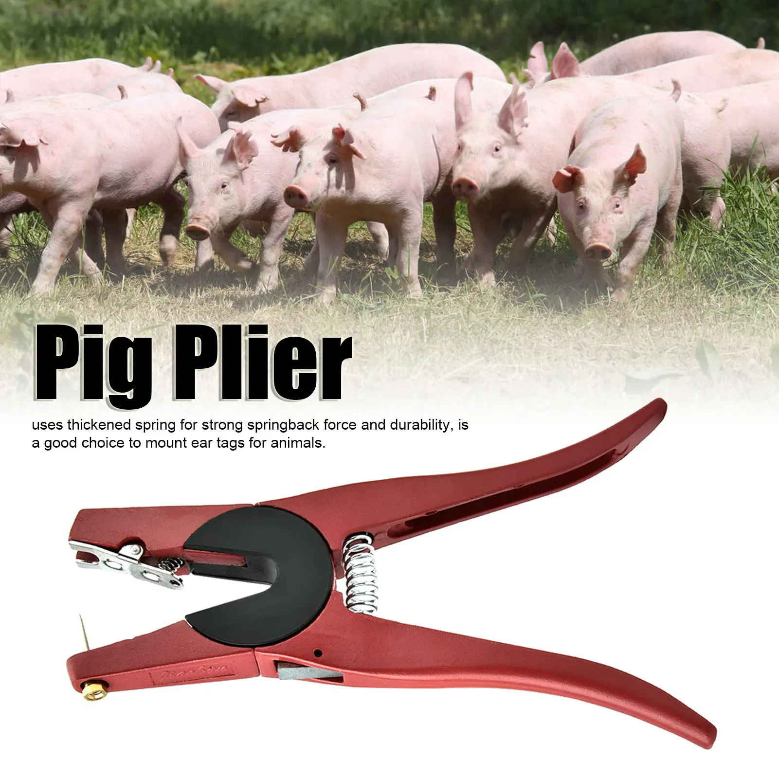 Livestock Ear Tag - Pinza de Aleación Roja para Etiquetas