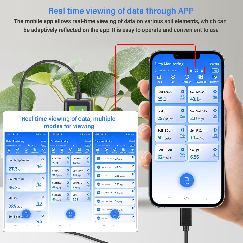Sensor de Suelo 8 en 1 para Ag - Precision Farming Smart Agriculture reseña y precio