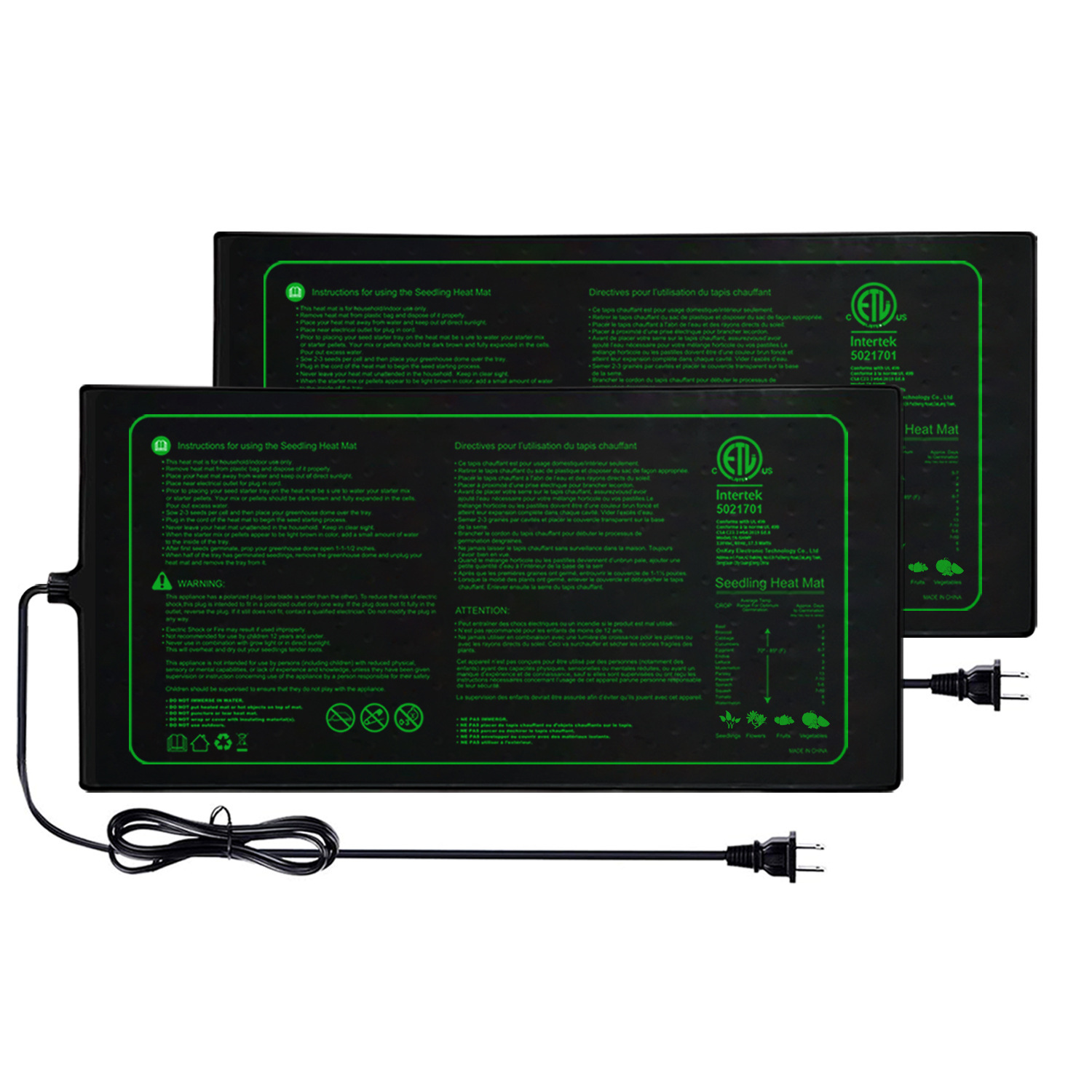Paquete de dos alfombrillas té - Seedling Heat Mat reseña y precio