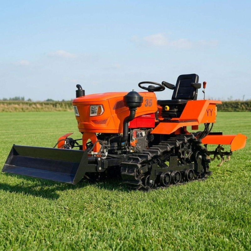 Tractor de orugas 4x4 con roto - Agriculture Farming Equipments reseña y precio