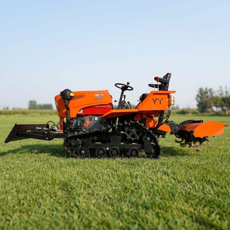 Tractor de orugas 4x4 con roto - Agriculture Farming Equipments reseña y precio