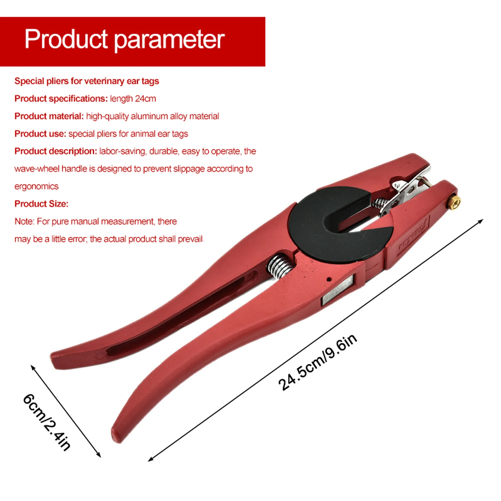 Pinza de Aleación Roja para Et - Livestock Ear Tag reseña y precio